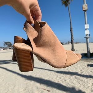 Aldo Peep Toe Block Heel Shoes Size 6.5